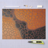 Abstract bruin & zwart textuur chic schildpadpatro tissuepapier (Craft)