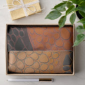 Abstract bruin & zwart textuur chic schildpadpatro tissuepapier (Geschenk)