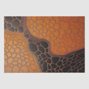 Abstract bruin & zwart textuur chic schildpadpatro tissuepapier