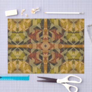 Abstract bruinachtig geometrisch patroon tissuepapier