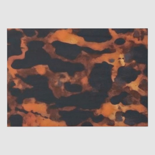 Abstract bruine en zwarte textuur, chic schildpadp tissuepapier (Voorkant)