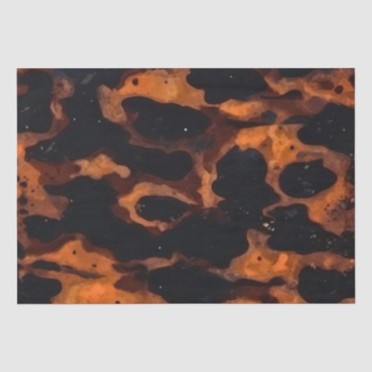 Abstract bruine en zwarte textuur, chic schildpadp tissuepapier (Voorkant)