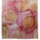 Abstract bruine Floral Douchegordijn (Voorkant)