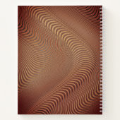 Abstract bruine golven Notitieboek (Achterkant)