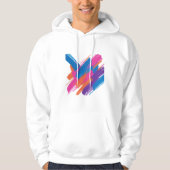 Abstract Brush Stroke Hoodie – Vibrant Artistic Sw (Voorkant)