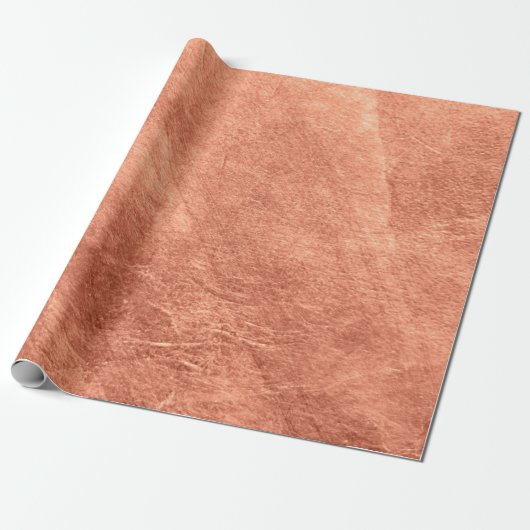 Abstract brushed copper oppervlak metallic texture cadeaupapier (Uitgerold)