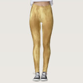 Abstract Brushed Gold Texture Leggings (Voorkant)