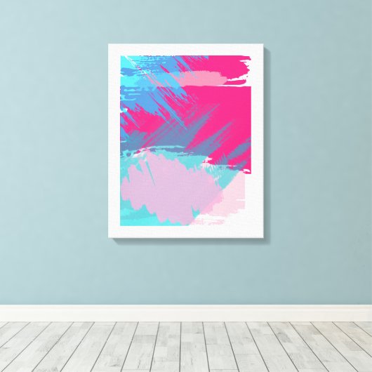 Abstract Brushstroke Energy Canvas Afdruk (Insitu (Houten vloer))