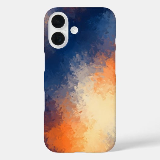 Abstract Brushstrokes: Vibrant Blue & Orange. Case-Mate iPhone Case (Achterkant)