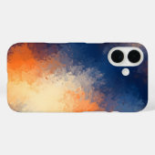 Abstract Brushstrokes: Vibrant Blue & Orange. Case-Mate iPhone Case (Achterkant (horizontaal))
