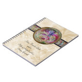 Abstract bubbelmandala met lint notitieboek (Linkerzijde)