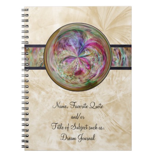 Abstract bubbelmandala met lint notitieboek (Voorkant)