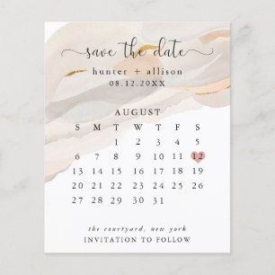 Abstract budget Opslaan Datum kalender Flyer