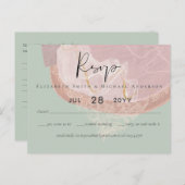 Abstract budget voor het Sage Weddenschap Natural  Briefkaart (Voorkant / Achterkant)