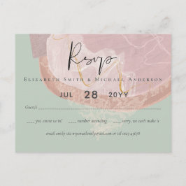 Abstract budget voor het Sage Weddenschap Natural Briefkaart