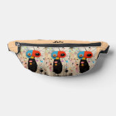 Abstract Bug Fanny Pack in Rood Zwart & Beige Heuptasje (Liggend)