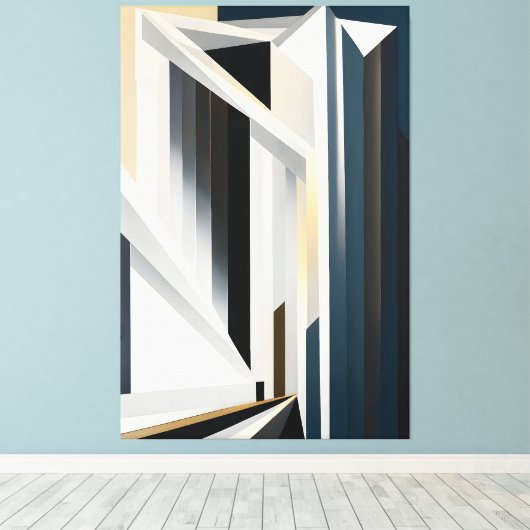 Abstract Building Canvas Afdruk (Insitu (Houten vloer))