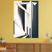 Abstract Building Canvas Afdruk (Insitu (Woonkamer))