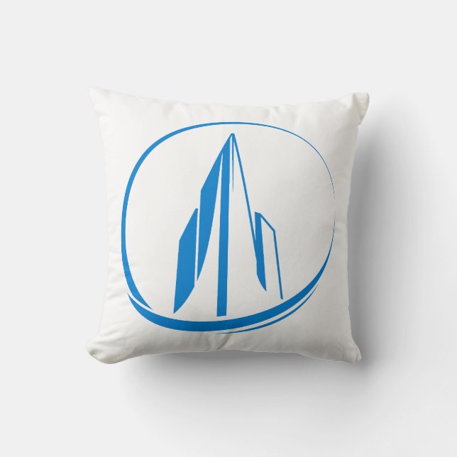 Abstract Building Peak Cityscape Circle Kussen (Voorkant)