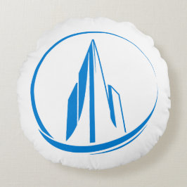 Abstract Building Peak Cityscape Circle Rond Kussen