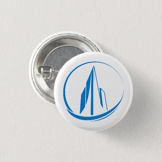 Abstract Building Peak Cityscape Circle Ronde Button 3,2 Cm (Voorkant /achterkant)