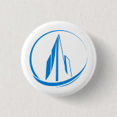 Abstract Building Peak Cityscape Circle Ronde Button 3,2 Cm (Voorkant)