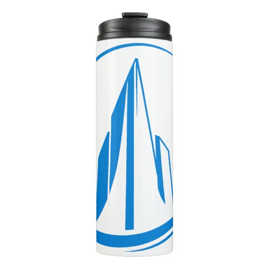 Abstract Building Peak Cityscape Circle Thermosbeker (Voorkant)