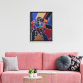 Abstract Bull Painting by Alfred Fox Canvas Afdruk (Insitu (Woonkamer))