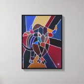 Abstract Bull Painting by Alfred Fox Canvas Afdruk (Voorkant)