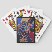 Abstract Bull Painting by Alfred Fox Pokerkaarten (Achterkant)
