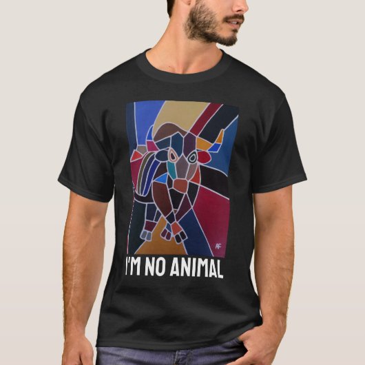 Abstract Bull Painting by Alfred Fox T-shirt (Voorkant)
