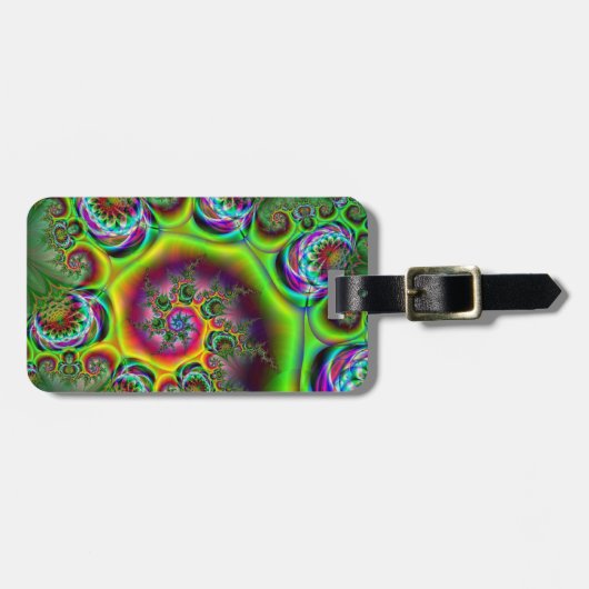 Abstract Bulls-eye-patroon Bagagelabel (Voorkant horizontaal)