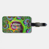 Abstract Bulls-eye-patroon Bagagelabel (Achterkant horizontaal)