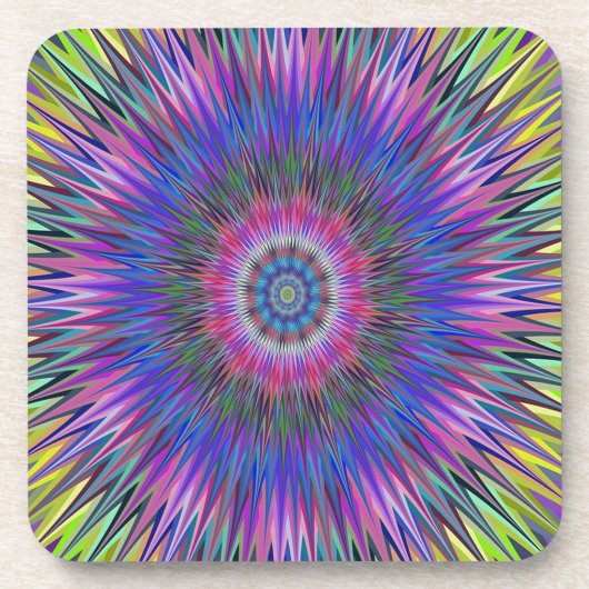 Abstract Bulls-eye-patroon Onderzetter (Voorkant)