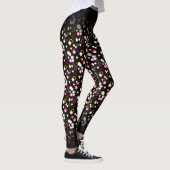 Abstract bundelpatroon met willekeurige dubbele kl leggings (Rechts)