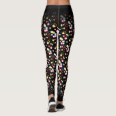 Abstract bundelpatroon met willekeurige dubbele kl leggings (Achterkant)