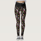 Abstract bundelpatroon met willekeurige dubbele kl leggings (Voorkant)