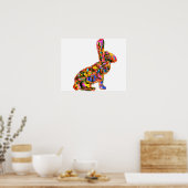 Abstract Bunny Poster (Keuken)