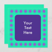 Abstract Burst Border Square Kaart (Voorkant / Achterkant)