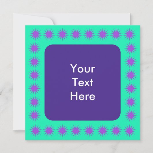 Abstract Burst Border Square Kaart (Voorkant)