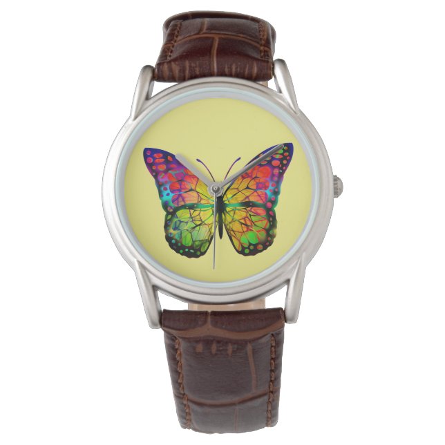 ABSTRACT BUTTERFLES HORLOGE (Voorkant)
