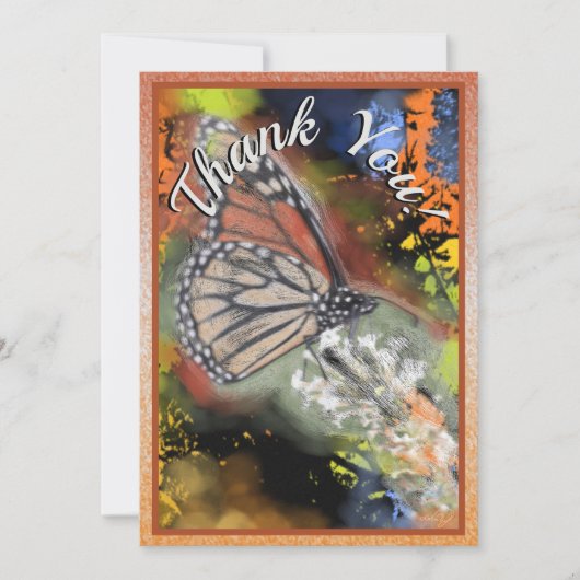 Abstract Butterfly Bedankkaart (Voorkant)
