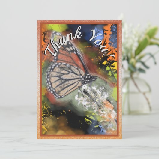 Abstract Butterfly Bedankkaart (Staand voorkant)