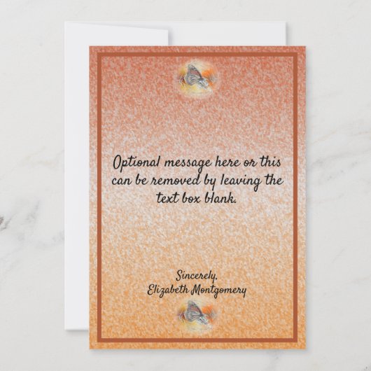 Abstract Butterfly Bedankkaart (Achterkant)