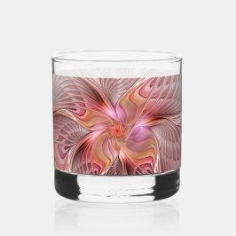 Abstract Butterfly Colorful Fantasy Fractal Art Whisky Glas