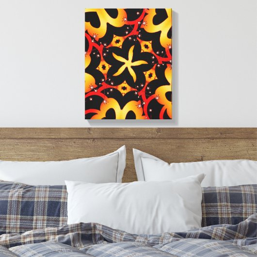 Abstract Butterfly heARTs Gewikkeld Canvas (Insitu (Slaapkamer))