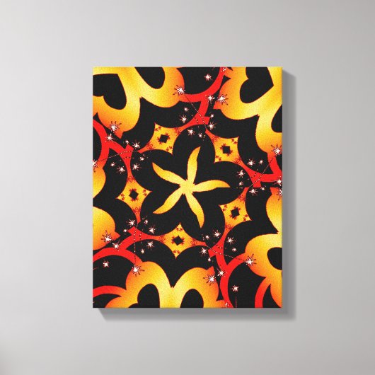 Abstract Butterfly heARTs Gewikkeld Canvas (Voorkant)