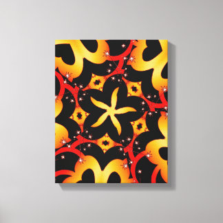 Abstract Butterfly heARTs Gewikkeld Canvas Afdruk