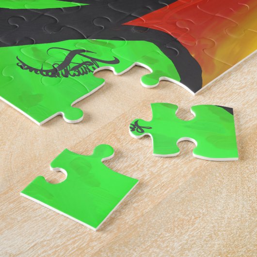 Abstract - Cabine in het bos Legpuzzel (Zijkant)