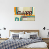 Abstract Cafe Keuken Canvas Print - Zacht en vet (Insitu (Slaapkamer))